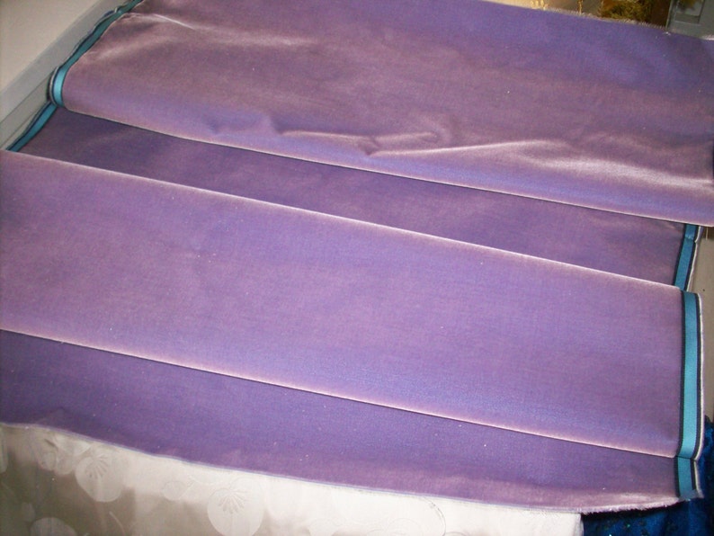 Antique Silk Velvet Old Store Stock in Amethyst Yardage available French Milinery, Upholstery, Dolls Victorian 