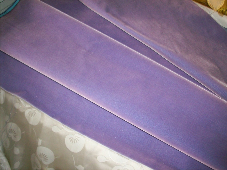 Antique Silk Velvet Old Store Stock in Amethyst Yardage available French Milinery Upholstery Dolls Victorian