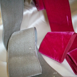 Vintage Velvet Rayon  2" wide Yardage Very High Quality Old Store Stock