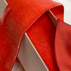 Vintage Italian rayon Velvet Trim Ribbon Yardage Old Store Stock