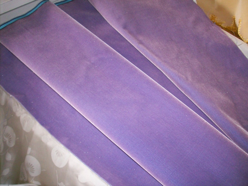 Antique Silk Velvet Old Store Stock in Amethyst Yardage available French Milinery Upholstery Dolls Victorian