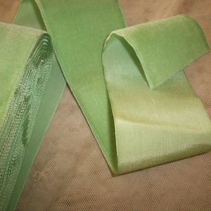 Vintage terciopelo Rayón Lima Parfait 2" amplio Yardage Bouffante marca de alta calidad Old Store Stock