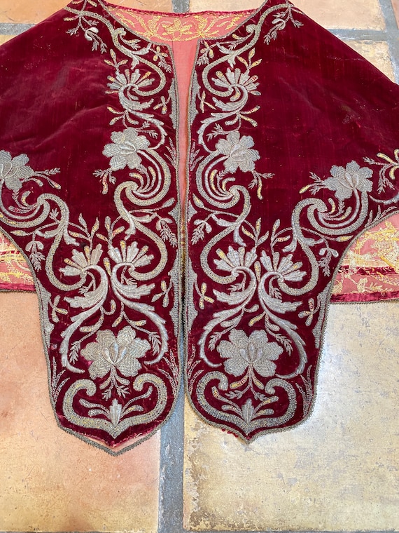 Antique silk velvet capelet Victorian or earlier