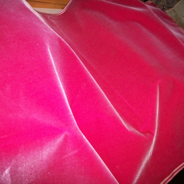 Antique Silk Velvet Old Store Stock in RASPBERRY SHERBET Yardage available French Milinery, Upholstery, Dolls Victorian