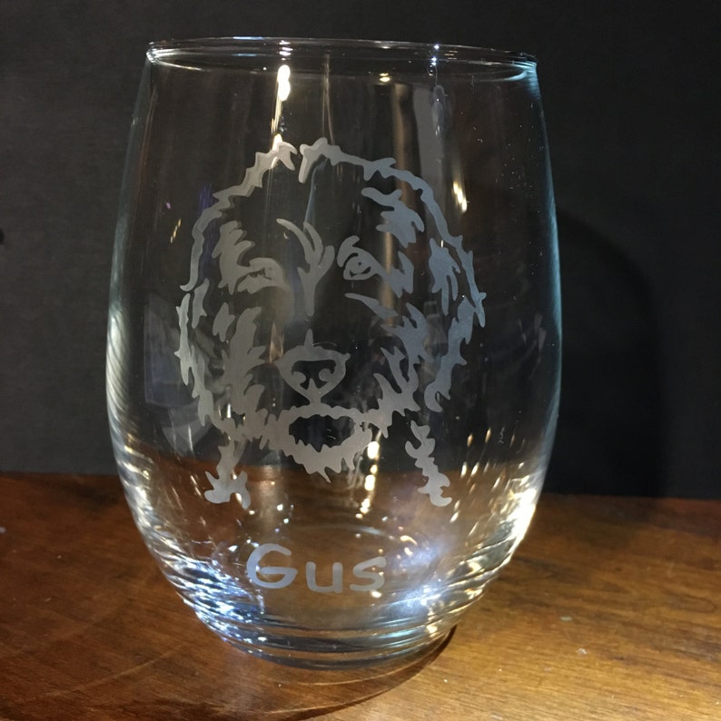 Beautiful Gift Free Gift Box New Etched /"LABRADOODLE/" Hiball Glasses