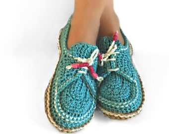 Chaussons crochet avec semelles en corde, tutoriel pantoufles crochet, tailles 22-26 cm(8 5/8 -10 1/4 inch), tutoriel de plante inclus