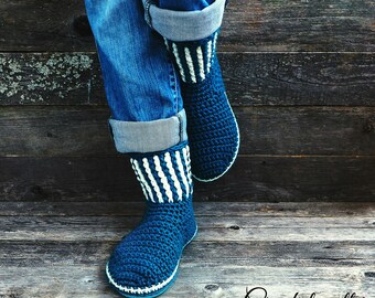 Crochet pattern- women boots on flip flop soles,slippers,loafers,outdoor,home shoes,for women,girls,adults,casual look,teens,footwear