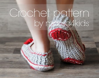 Crochet pattern- VALENTINE slippers,loafers,home shoes,for women,girls,adults,medium thickness yarn,feminine look