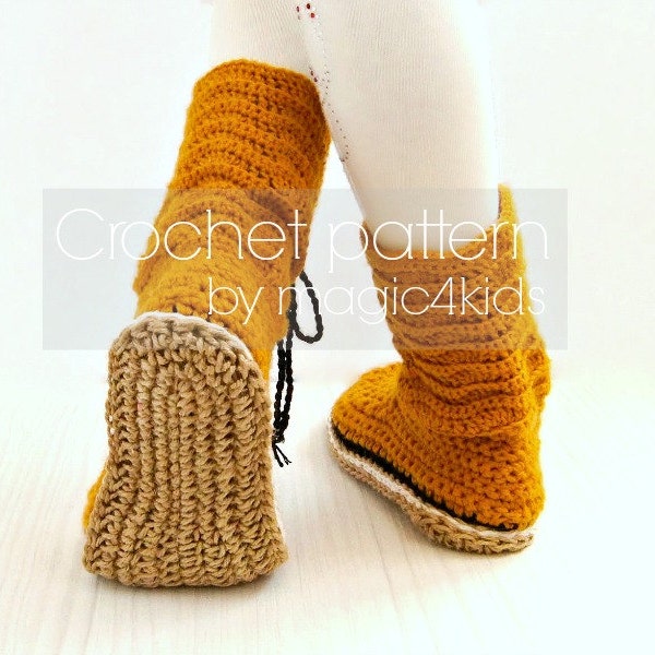 Crochet pattern- toddler lace boots with rope soles,soles pattern included,all kids sizes,laced up,shoes,loafers,footwear,girl,cord,twine