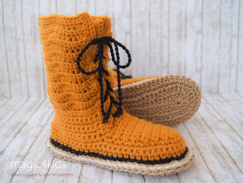 Crochet pattern toddler lace boots with rope soles,soles pattern included,all kids sizes,laced up,shoes,loafers,footwear,girl,cord,twine image 4