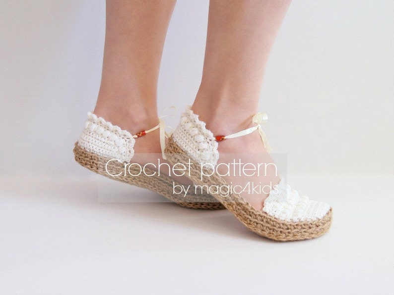 Crochet pattern ballerina shoes with jute rope soles,soles pattern included,all female sizes,loafers,slippers,mary janes,adult,girl,twine image 3