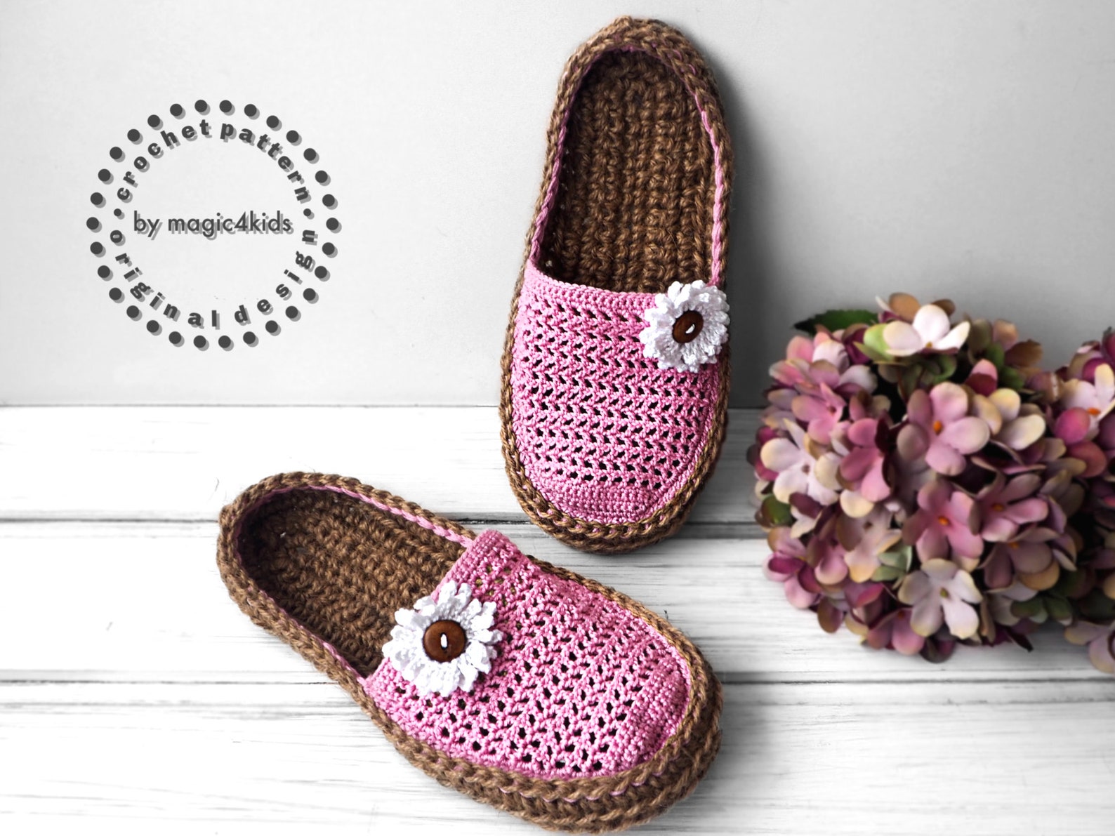 Crochet Pattern DAISY Summer Clogs With Rope Solessoles | Etsy