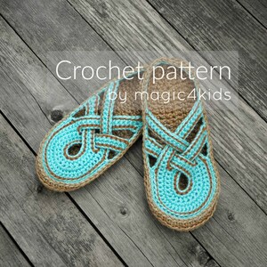 Crochet pattern women crossed straps clogs with rope soles,soles pattern included,slip ons,shoes,loafers,scuffs,slippers,adult,cord image 4