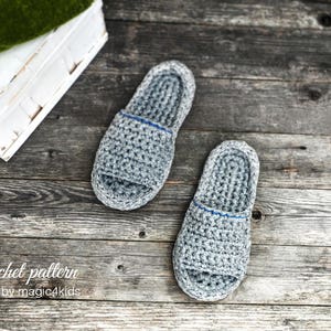 CROCHET PATTERN women and men spa&wellness slippers,all sizes,slip ons,shoes,loafers,scuffs,adult,t-shirt yarn,unisex,spaghetti yarn image 5