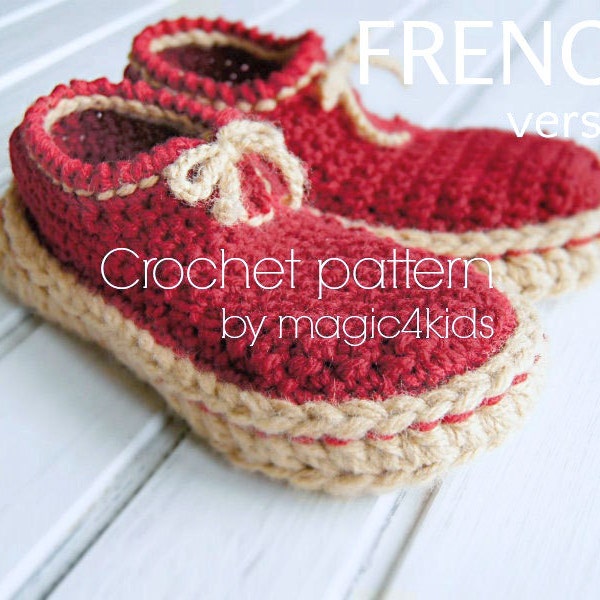 FRENCH version: TUTORIEL CROCHET Chaussons crochet unisex,pantoufles,femmes,hommes,filles,garcons,adulte,modèle crochet,moccasins crochet