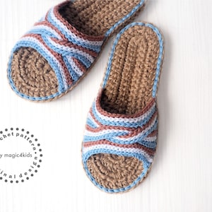 CROCHET PATTERN - SCRAPPY slides,sandals,slip ons,slippers,flip-flops,scuffs,slides,women,adult,girl,cord soles,twine,summer