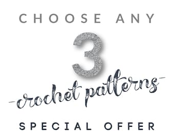 SPECIAL OFFER-Choose any 3 footwear patterns,crochet slippers,boots,shoes,slip ons,scuffs,clogs,rope sole,women,men,kids,adult,toddler,teens