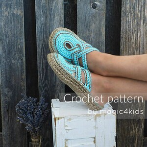 Crochet pattern women crossed straps clogs with rope soles,soles pattern included,slip ons,shoes,loafers,scuffs,slippers,adult,cord image 7