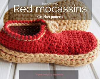 Tutoriel crochet - chaussons,pantoufles, pour femmes,hommes,unisex,filles,garcons,casual look,moccasins