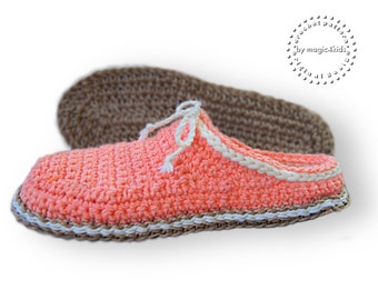 Crochet pattern-women basic clogs with jute rope soles,soles pattern included,slippers,scuffs,loafers,adult sizes,cord,twine,teen girl