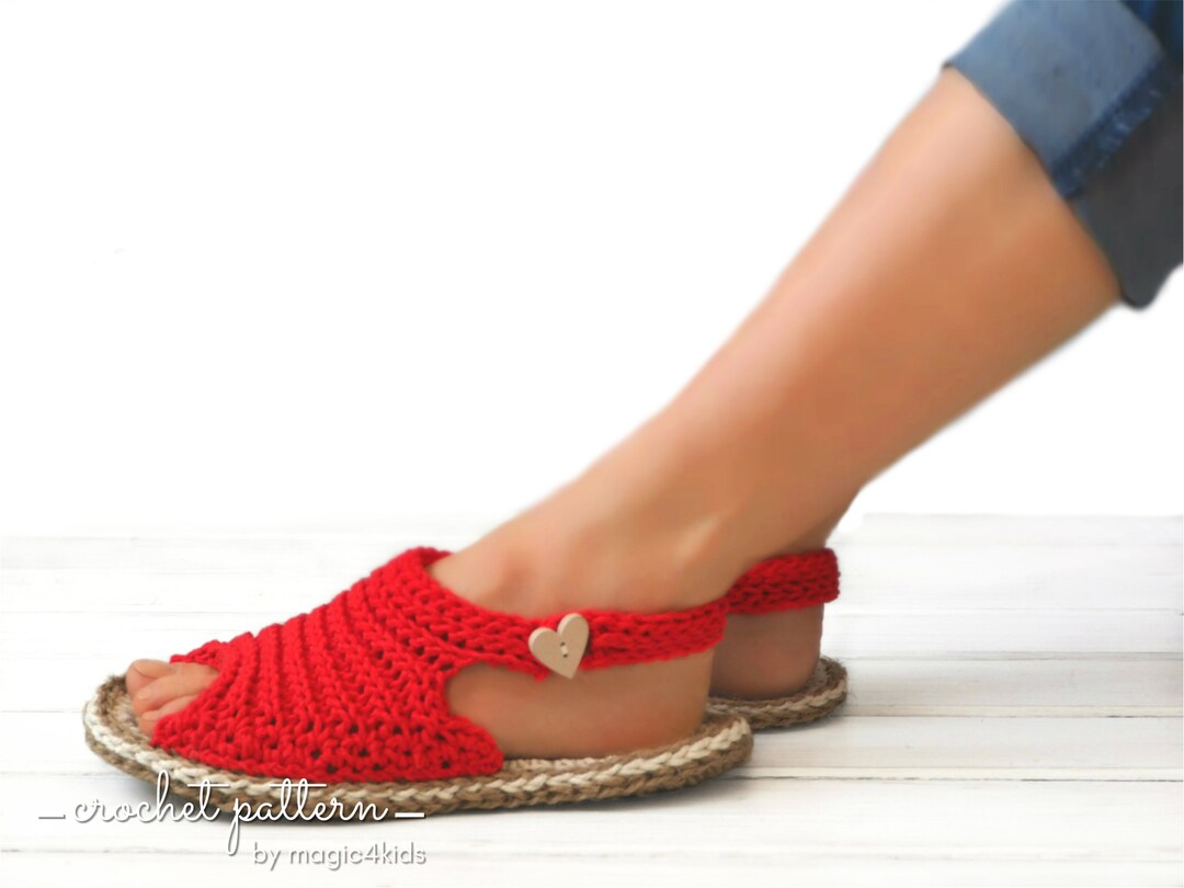 Crochet Pattern Women Sandals With Rope Soles soles Pattern Included crochet-pattern-women-sandals-with-rope-soles-soles-pattern-included