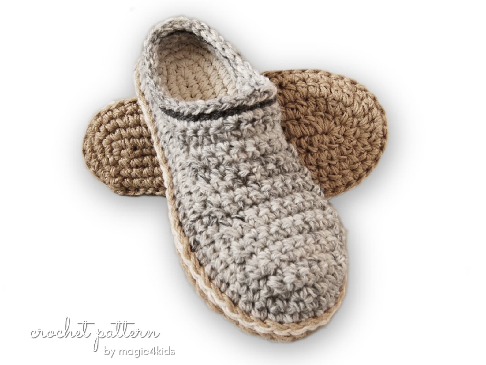 Pattern Clogs Crochet Pattern- Men Basic Clogs With Rope Soles,soles Pattern Included ...