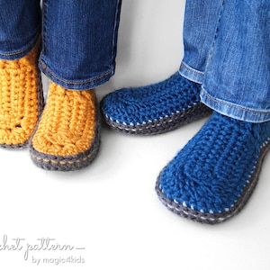 CROCHET PATTERN DAKOTA casual unisex slippers,kids,adults,boys,girls,women,men,winter,loafers,footwear,house shoes,super bulky,moccasins image 5