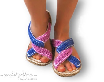 Crochet pattern- women flip-flops with rope soles,soles pattern included,slip ons,shoes,loafers,scuffs,slippers,adult,cord