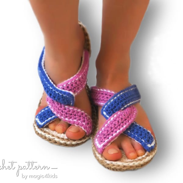 Crochet pattern- women flip-flops with rope soles,soles pattern included,slip ons,shoes,loafers,scuffs,slippers,adult,cord