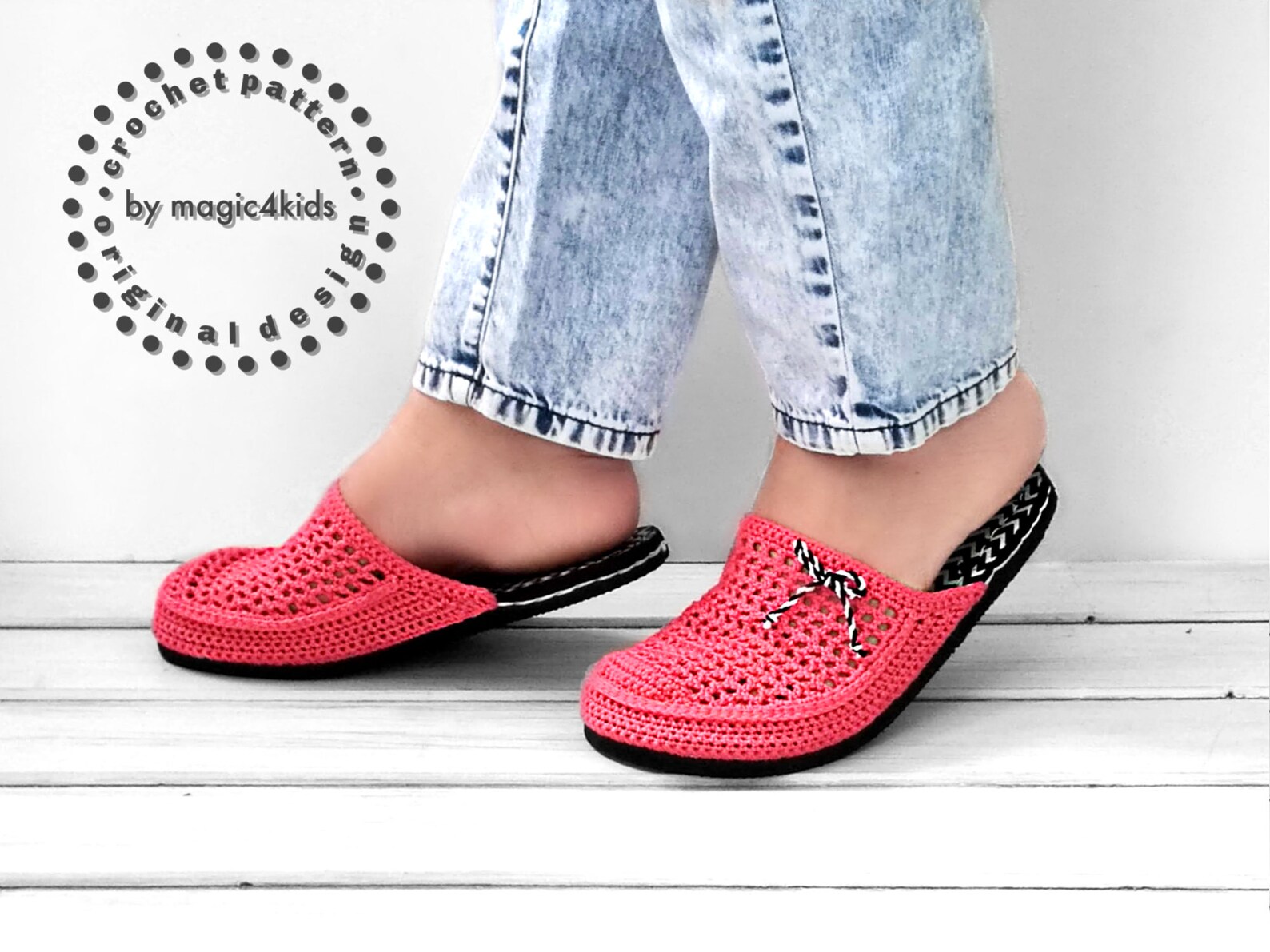 Pattern Clogs CROCHET PATTERN- SUMMER Clogs on Flip-flop Flat Soles,women Sizes,adult ...