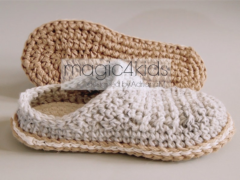Crochet pattern men basic slippers with rope soles,soles pattern included,scuffs,clogs,loafers,home shoes,adult,teen boys,footwear,cord image 2