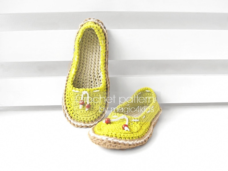 Crochet pattern -women shoes with rope soles,slippers,espadrilles,loafers,footwear,soles pattern included,women sizes,adult,girl,cord,twine 