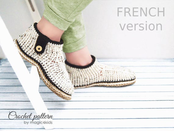 TUTORIEL CROCHETAGE Chaussons-botines Pour Femmes Avec - Etsy