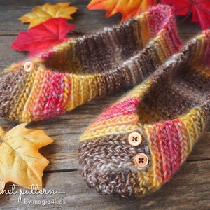 Crochet pattern- PERFECT FALL slippers,women,adult sizes,loafers,footwear,house,quick diy,shoes,knit-look
