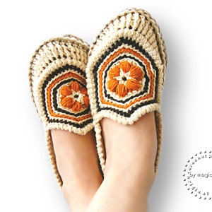 Crochet pattern women slippers with rope soles,all women sizes,loafers,shoes,adult,women,girl,soles pattern included,cord soles,twine image 1