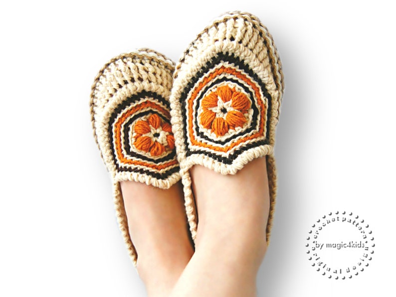Crochet pattern women slippers with rope soles,all women sizes,loafers,shoes,adult,women,girl,soles pattern included,cord soles,twine image 1