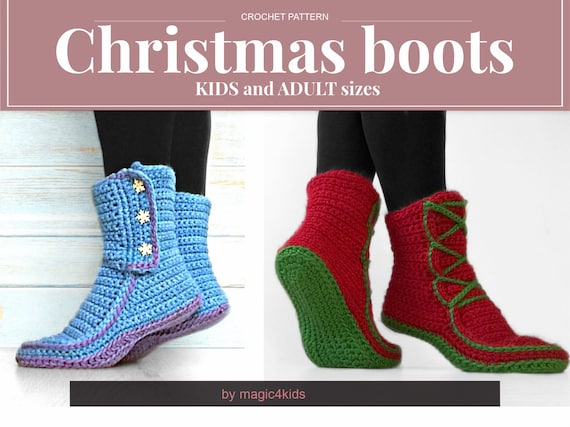 christmas slipper boots