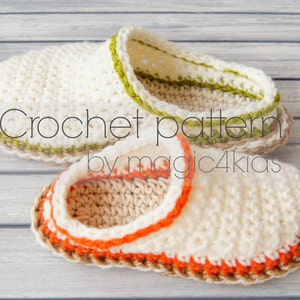 Chaussons pour enfants avec semelles de corde-2 modèles au crochet inclus, 10 tailles: 5 à 8 pouces 5/8, chaussons pour enfants 1 an 10 ans image 2