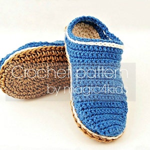 Crochet pattern basic clogs for kids,10 sizes: 5 to 8 5/8,rope soles pattern included,slippers,toddler,loafers,scuffs,flip flops,slip ons image 3