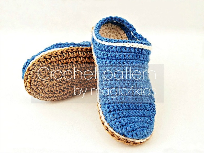 Chaussons pour enfants avec semelles de corde-2 modèles au crochet inclus, 10 tailles: 5 à 8 pouces 5/8, chaussons pour enfants 1 an 10 ans image 3