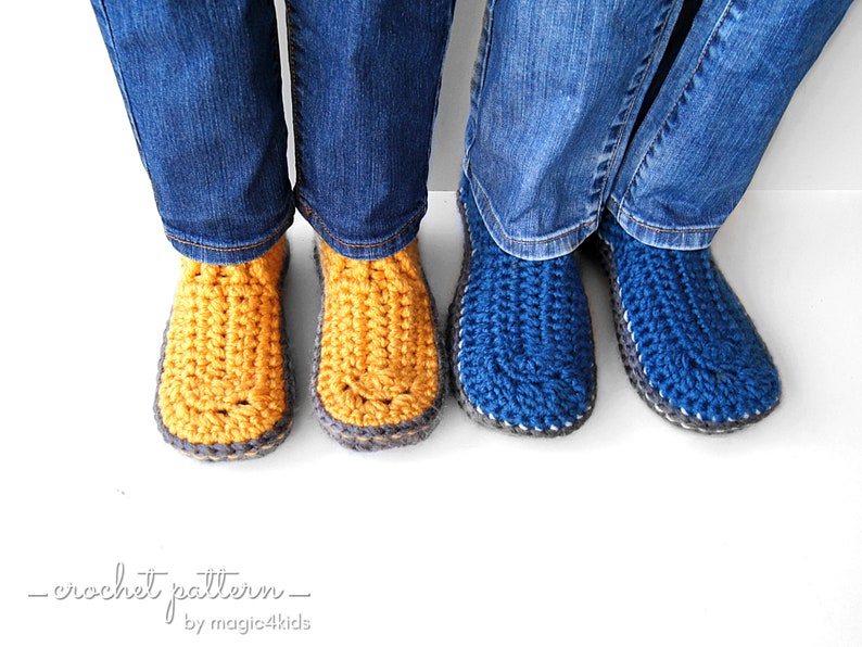 CROCHET PATTERN DAKOTA casual unisex slippers,kids,adults,boys,girls,women,men,winter,loafers,footwear,house shoes,super bulky,moccasins image 6