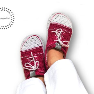 CROCHET PATTERN Plain sneakers on flip-flop soles,slippers,all women sizes,loafers,adult sizes,girl,young,outdoor shoes,footwear image 1
