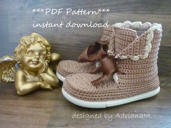 Crochet pattern- outdoor boots for kids,all kids sizes,crochet boots with soles,street boots,toddler,girl,laced up,eco shoes,footwear
