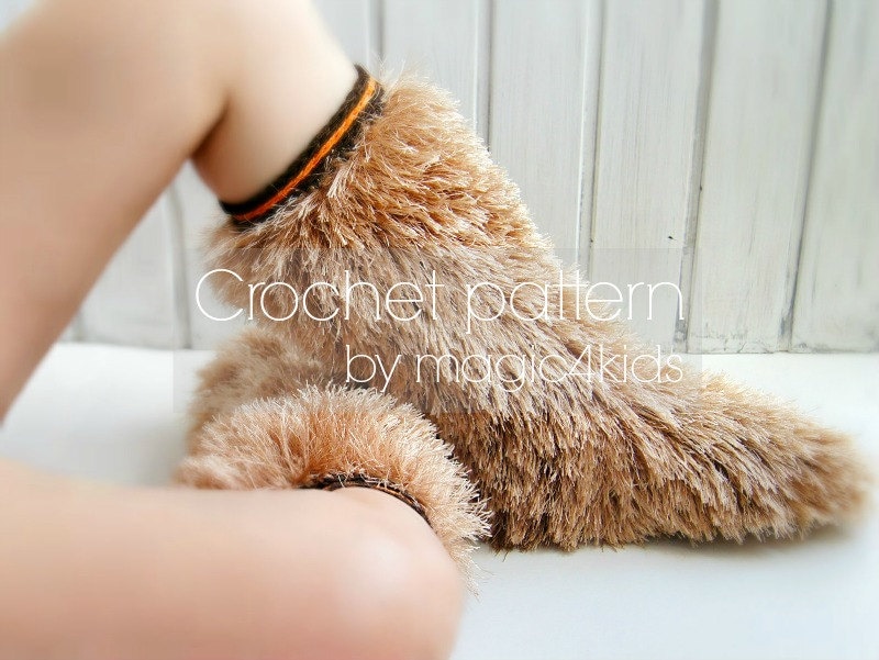 Fuzzy Slipper Boots - Etsy