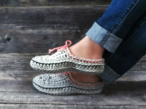 CROCHET PATTERN FAMILY Slipper clogs With Optional Extra Outsoles