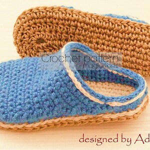 Crochet pattern basic clogs for kids,10 sizes: 5 to 8 5/8,rope soles pattern included,slippers,toddler,loafers,scuffs,flip flops,slip ons image 5