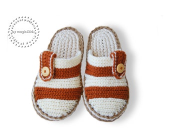CROCHET PATTERN- men clogs with rope soles,soles pattern included,all men sizes,slippers,loafers,scuffs,adult,all basic CROCHET stitches
