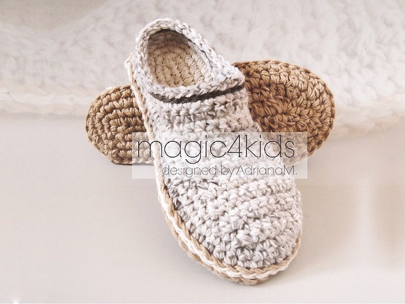 Crochet pattern men basic slippers with rope soles,soles pattern included,scuffs,clogs,loafers,home shoes,adult,teen boys,footwear,cord image 3