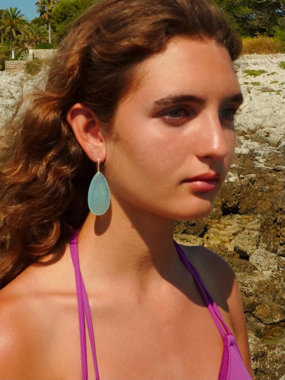The Agnes Earrings with Prasiolite.