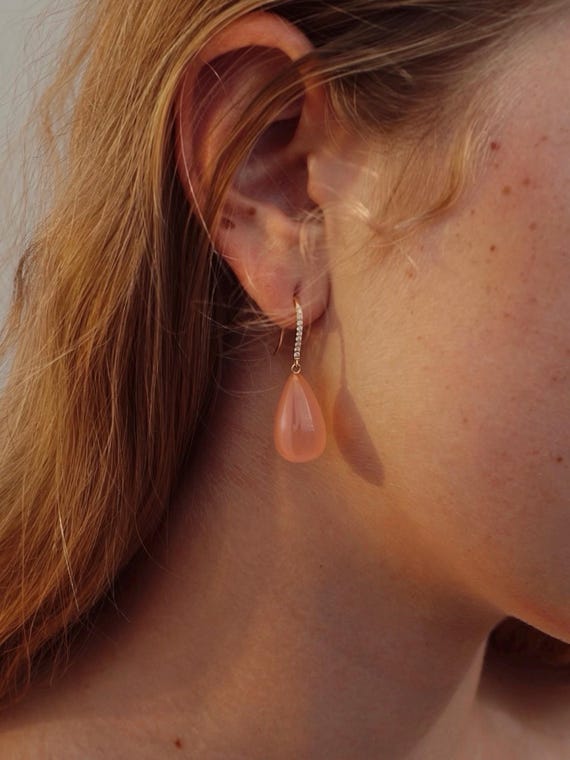 The Agnes Earrings with Prasiolite.